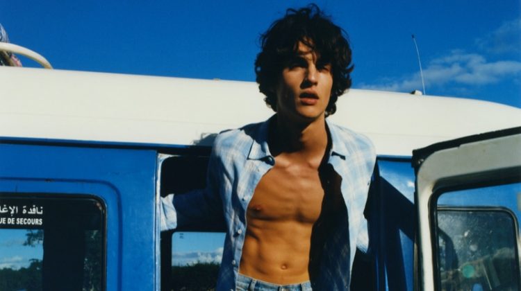 Lucas El Bali & Guiaume Beaudru Front Sandro Spring Campaign
