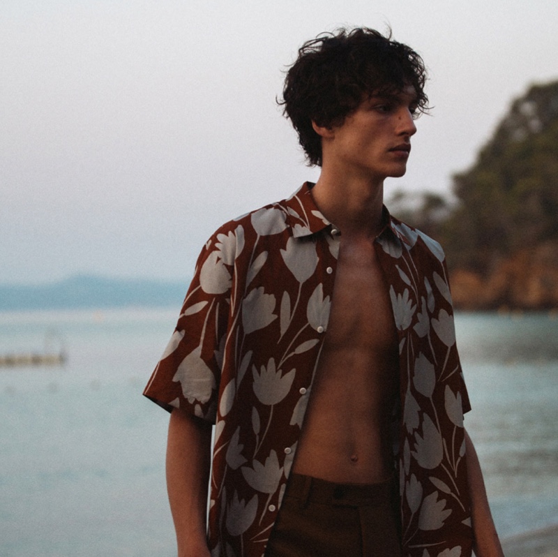 » Lucas El Bali & Guiaume Beaudru Front Sandro Spring Campaign Sandro Spring Summer 2021 Mens Collection Lookbook 007