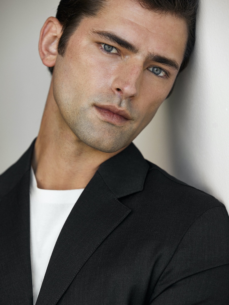 Ready for his close-up, Sean O'Pry models for Massimo Dutti.