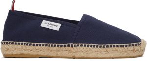 Thom Browne Navy Canvas Espadrilles Thom Browne Navy Canvas Espadrilles