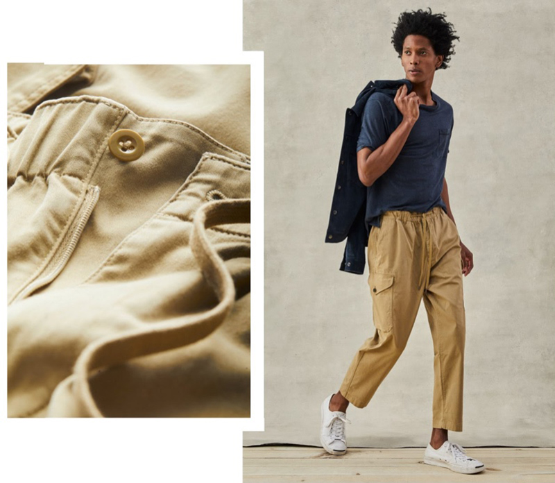 Todd Snyder Italian Drawstring Infantry Pants in Desert Khaki » Todd Snyder Highlights Off-Duty Style with Essential Pants Todd Snyder Italian Drawstring Infantry Pants in Desert Khaki