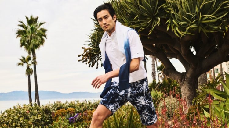 Max Ando sports a smart leisure look from Tommy Hilfiger.