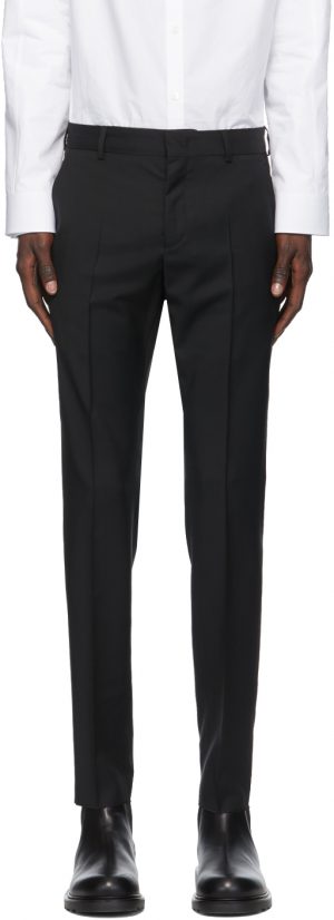 Valentino Black Wool & Mohair Skinny Trousers Valentino Black Wool & Mohair Skinny Trousers