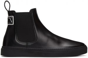 Valentino Garavani Black Valentino Garavani 'VLTN' Beatle Chelsea Boots Valentino Garavani Black Valentino Garavani 'VLTN' Beatle Chelsea Boots