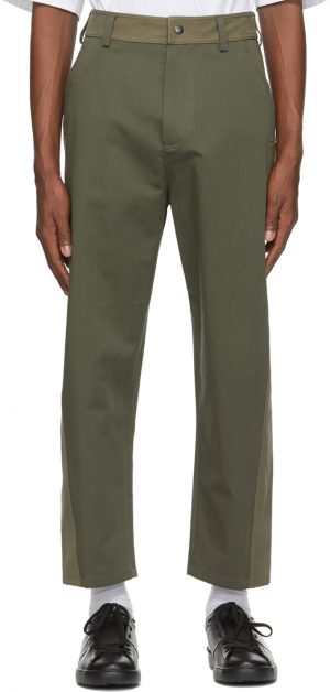 Valentino Khaki Gabardine Trousers Valentino Khaki Gabardine Trousers