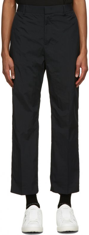 Valentino Navy Nylon Trousers Valentino Navy Nylon Trousers