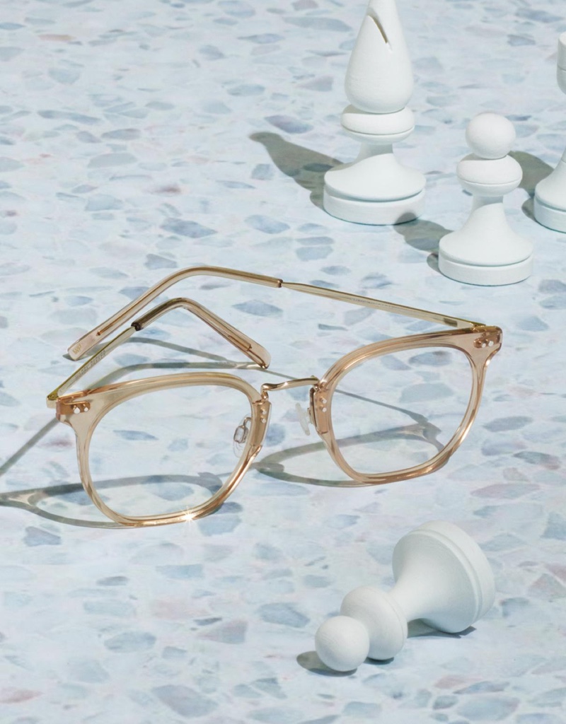 Warby Parker Halton Nutmeg Crystal with Riesling Eyewear