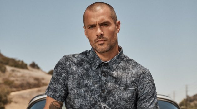 The Great Escape: Zac, Christopher & Tyson Front 7Diamonds Campaign Sporting a printed short-sleeve shirt, Zac Taylor fronts 7Diamonds' summer 2021 campaign.