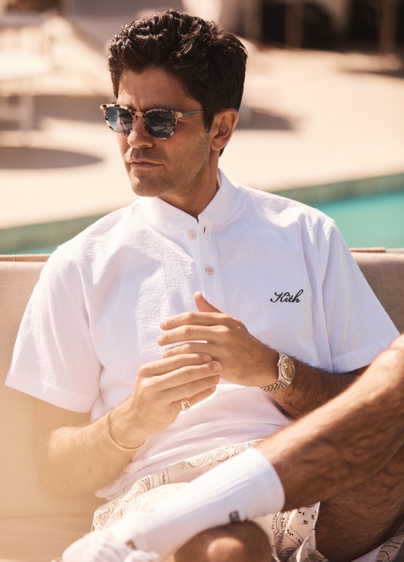 Kith enlists actor Adrian Grenier to front its summer 2021 campaign.