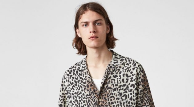Make a Style Statement with Animal Prints AllSaints Conscious Reserve Mens Animal Print Shirt