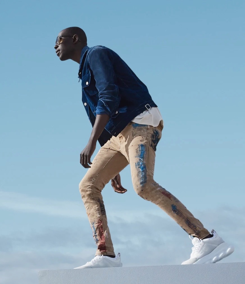 Top model Armando Cabral wears Purple denim. » Armando Cabral Dons the Designer Collections for Neiman Marcus Top model Armando Cabral wears Purple denim.