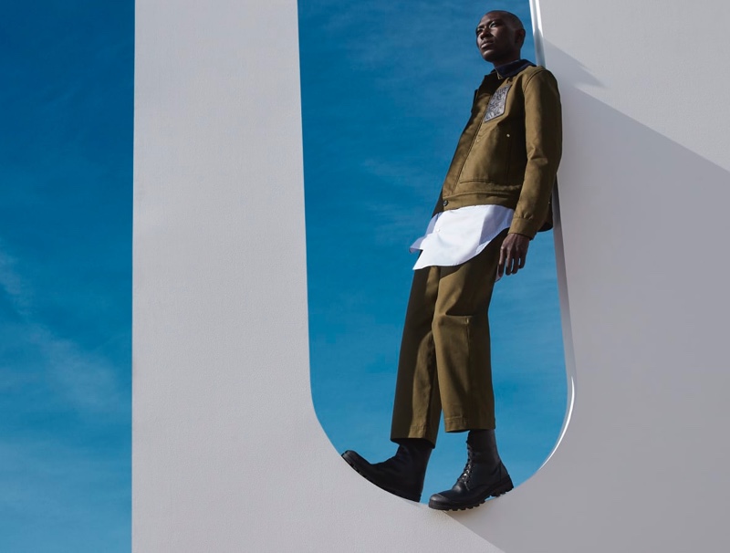 Matching has never looked so sharp with this coordinated ensemble from Loewe modeled by Armando Cabral.