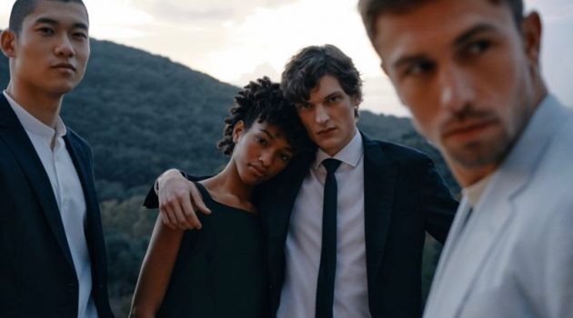James, Valentin, Babacar & Yun Dress for Special Occasions with BOSS Yun Hoseok, Naomi Chin Wing, Valentin Caron, and James Yates front BOSS' spring-summer 2021 Special Occasions campaign.