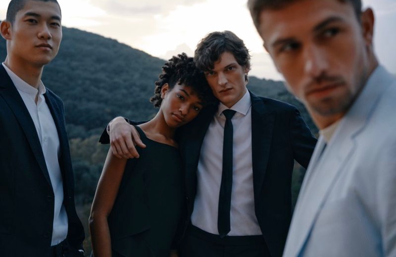 Yun Hoseok, Naomi Chin Wing, Valentin Caron, and James Yates front BOSS' spring-summer 2021 Special Occasions campaign.