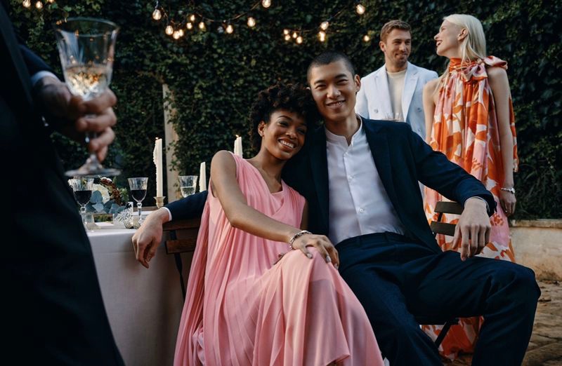 All smiles, Naomi Chin Wing, Yun Hoseok, James Yates, and Lina Berg appear in BOSS' spring-summer 2021 Special Occasions campaign.