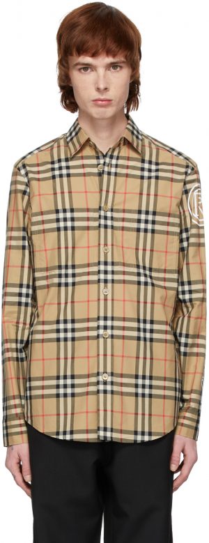 Burberry Beige Camerson Shirt Burberry Beige Camerson Shirt