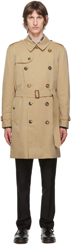 Burberry Beige Kensington Heritage Mid-Length Trench Coat Burberry Beige Kensington Heritage Mid-Length Trench Coat
