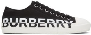 Burberry Black & White Larkhall M Logo Sneakers Burberry Black & White Larkhall M Logo Sneakers