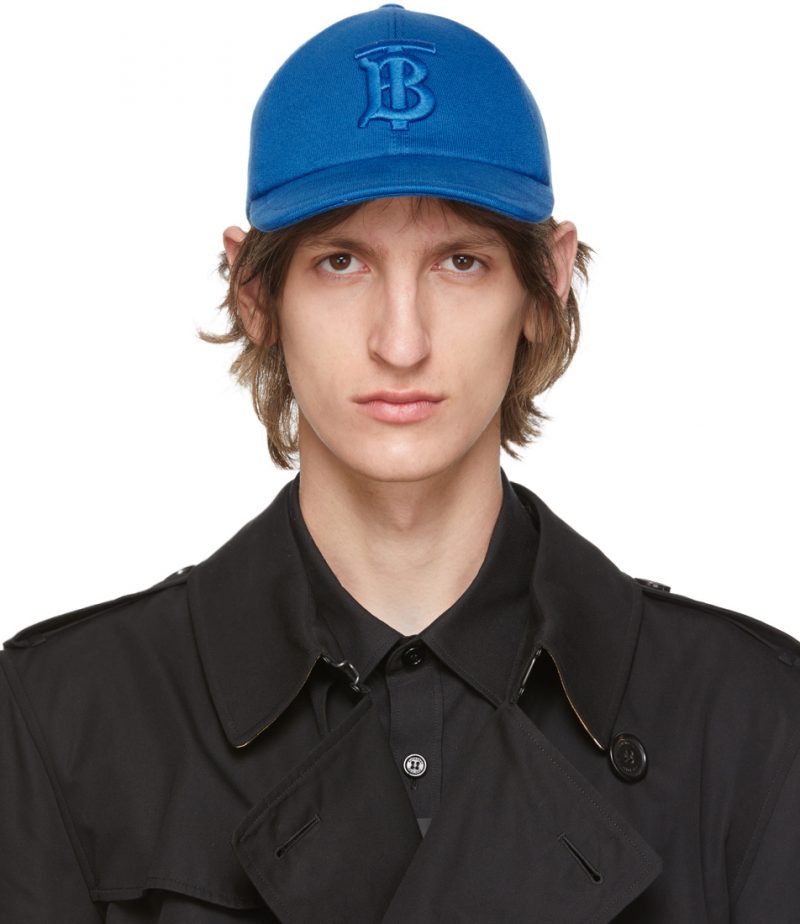 Burberry Blue TB Monogram Baseball Cap | The Fashionisto
