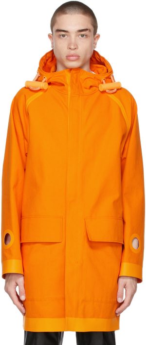 Burberry Orange Cut-Out Detail Coat Burberry Orange Cut-Out Detail Coat