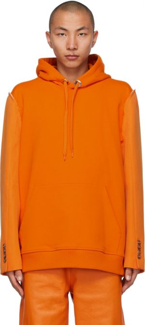 Burberry Orange Reconstructed Hoodie Burberry Orange Reconstructed Hoodie