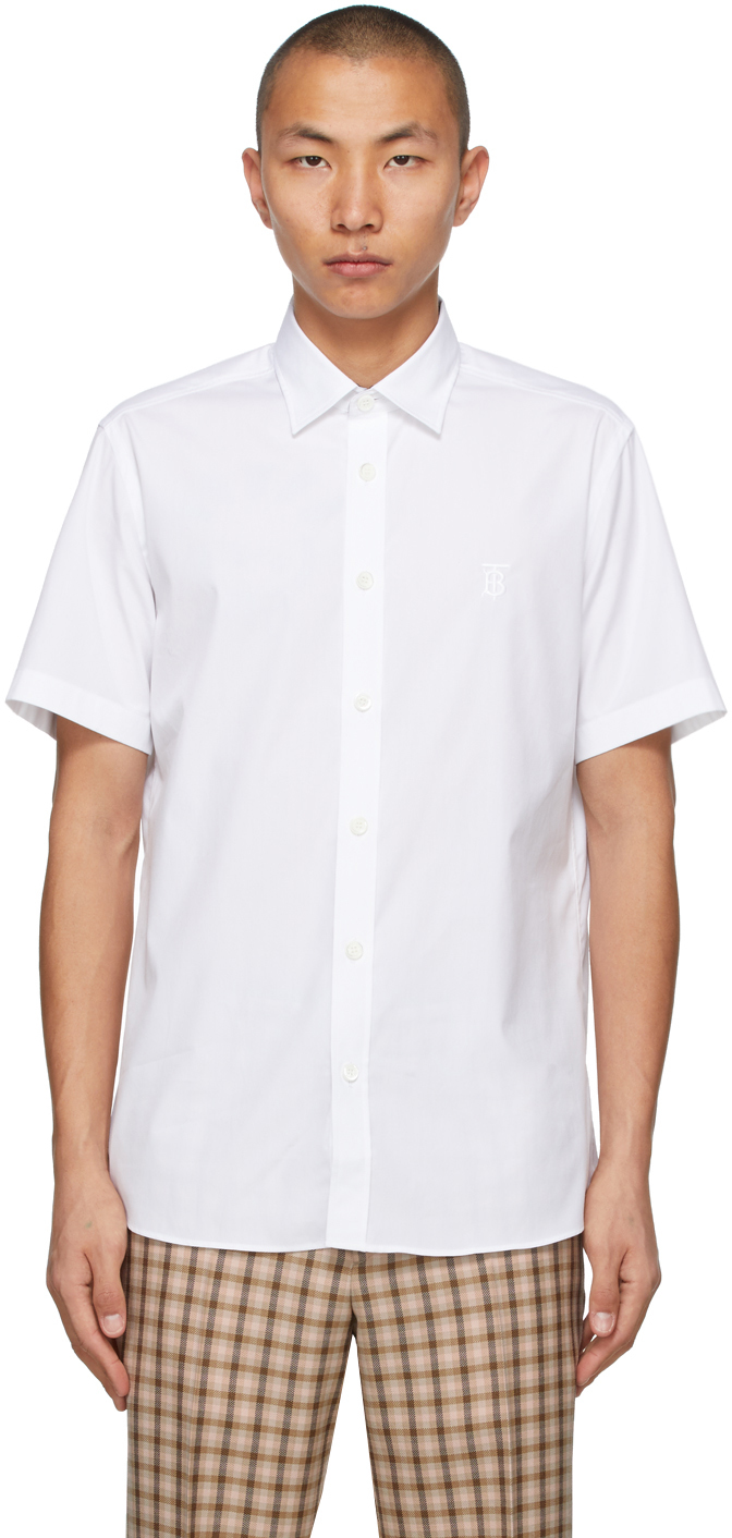 white burberry shirt