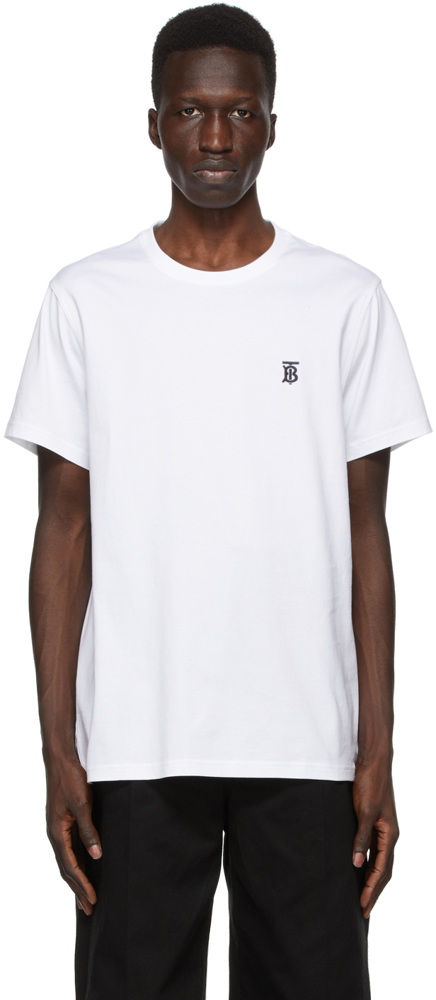 snatch Gå op og ned bro Burberry White TB Monogram New Parker T-Shirt | The Fashionisto
