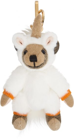 Burberry White & Beige Unicorn Costume Thomas Keychain Burberry White & Beige Unicorn Costume Thomas Keychain