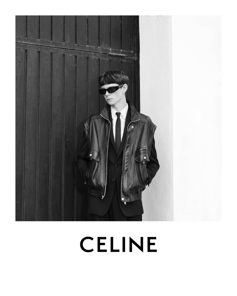 Hedi Slimane photographs Isaac Lane for Celine's spring-summer 2021 men's campaign.