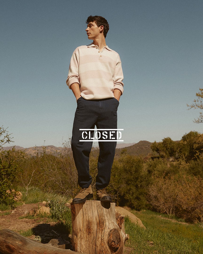 Modeling a striped rugby shirt, Jacob Bixenman stars in Closed's summer 2021 campaign. » Jacob Bixenman Tackles Fresh Style from Closed Modeling a striped rugby shirt, Jacob Bixenman stars in Closed's summer 2021 campaign.