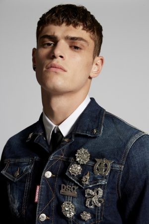 DSQUARED2 Men Denim outerwear Blue Size 32 99% Cotton 1% Elastane DSQUARED2 Men Denim outerwear Blue Size 32 99% Cotton 1% Elastane