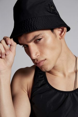DSQUARED2 Men Hat Black Size S 100% Polyamide DSQUARED2 Men Hat Black Size S 100% Polyamide