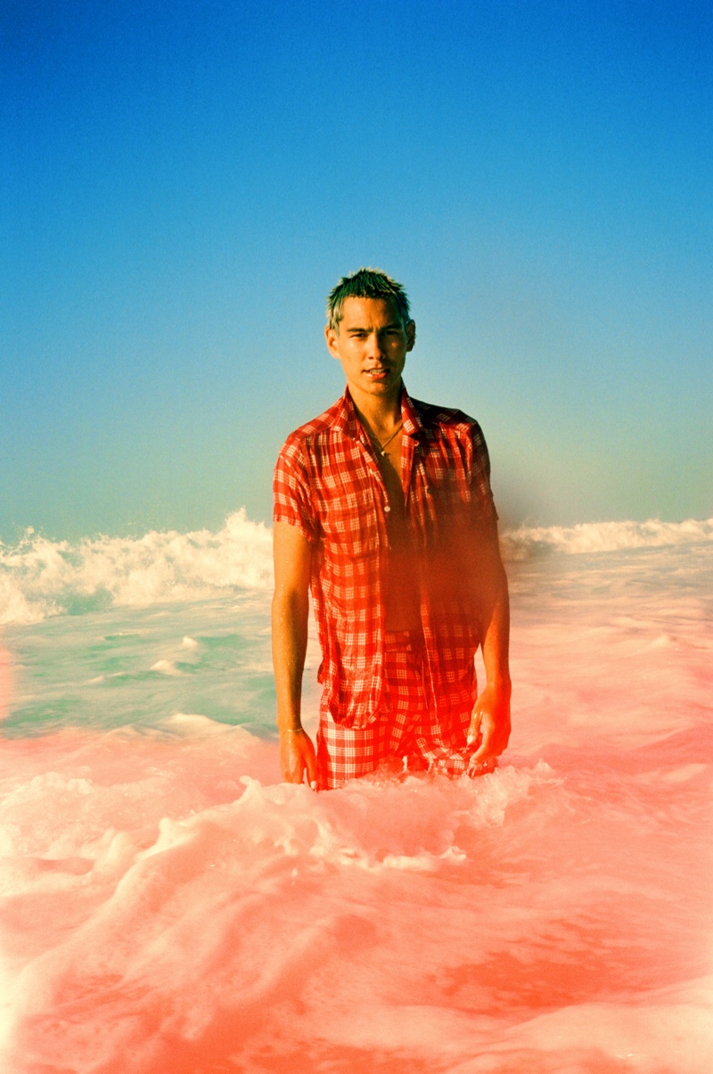 'Gossip Girl' actor Evan Mock wears a Palaka short-sleeve plaid shirt with matching swim shorts from his RVCA collaboration. Photo Credit: Julian Klincewicz » All You Need to Know About the New Evan Mock & RVCA Collaboration 'Gossip Girl' actor Evan Mock wears a Palaka short-sleeve plaid shirt with matching swim shorts from his RVCA collaboration. Photo Credit: Julian Klincewicz