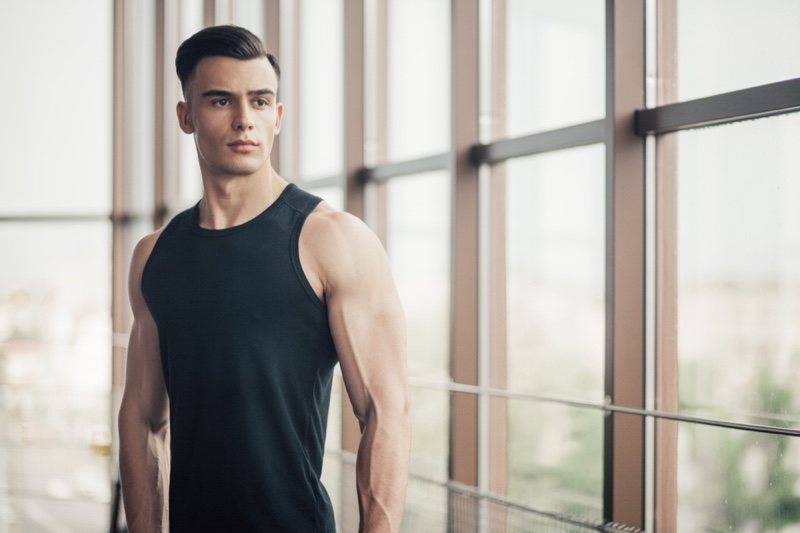 Fit Male Model Tank Top