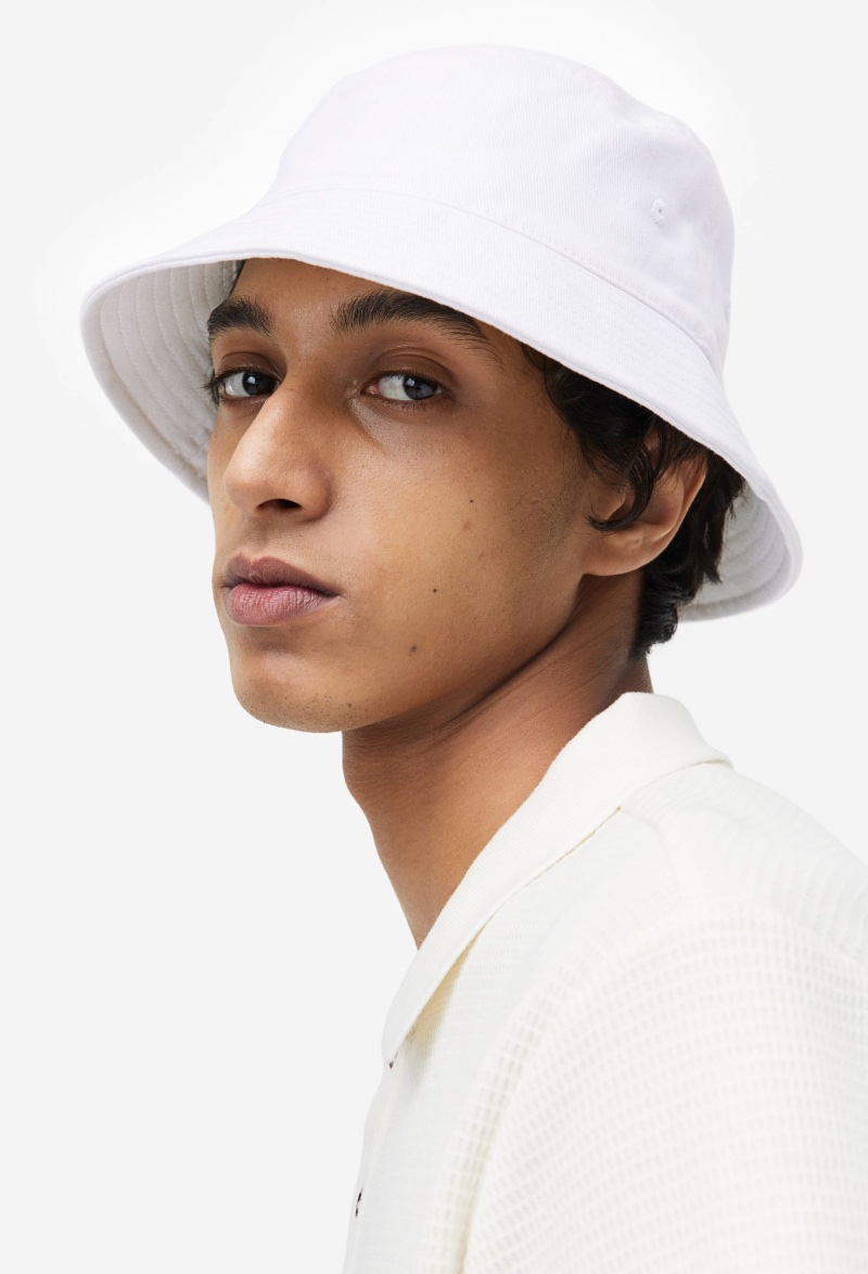 H&M Men Bucket Hat White