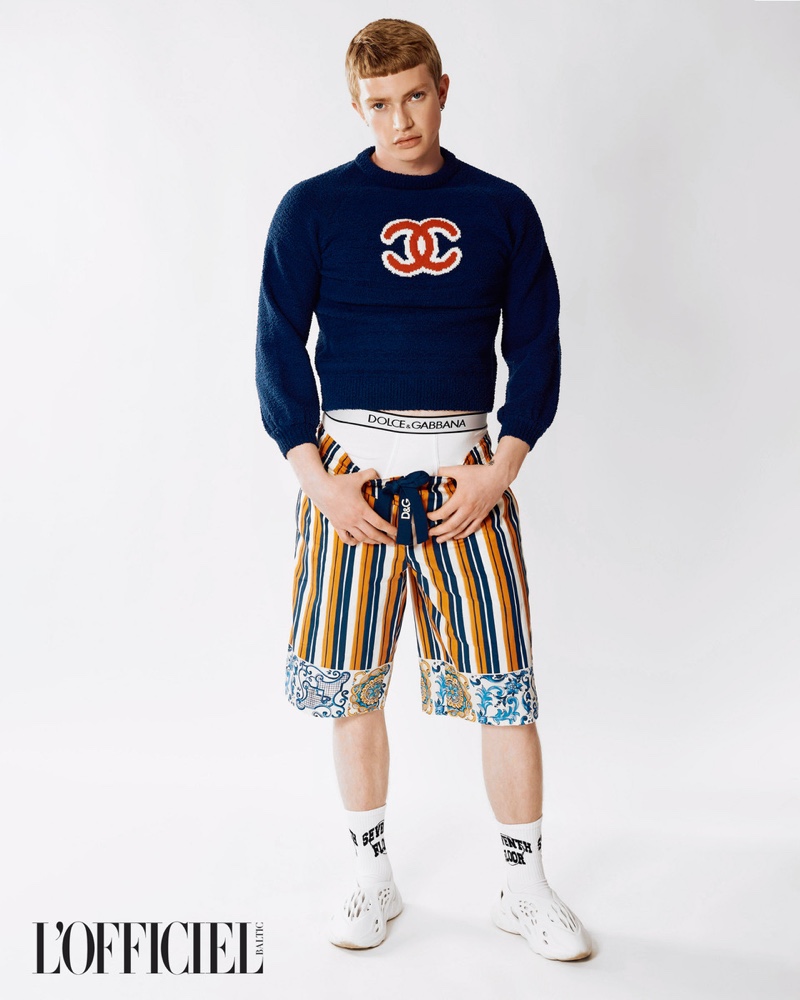 Jonathan Louth is Label Obsessed for L'Officiel Hommes Baltic
