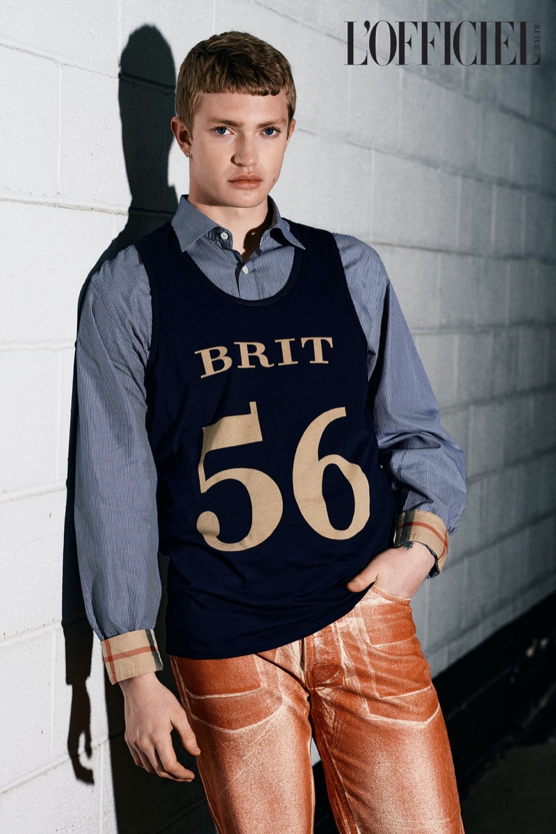 » Jonathan Louth is Label Obsessed for L'Officiel Hommes Baltic Jonathan Louth 2021 LOfficiel Hommes Baltics Fashion Editorial 005