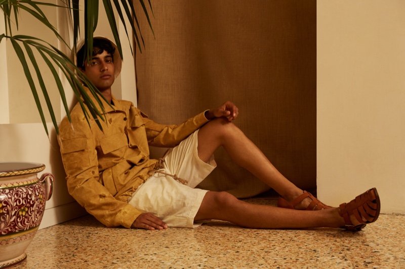 Luca Larenza presents its spring-summer 2022 collection lookbook featuring model Matteo Tagliabue.