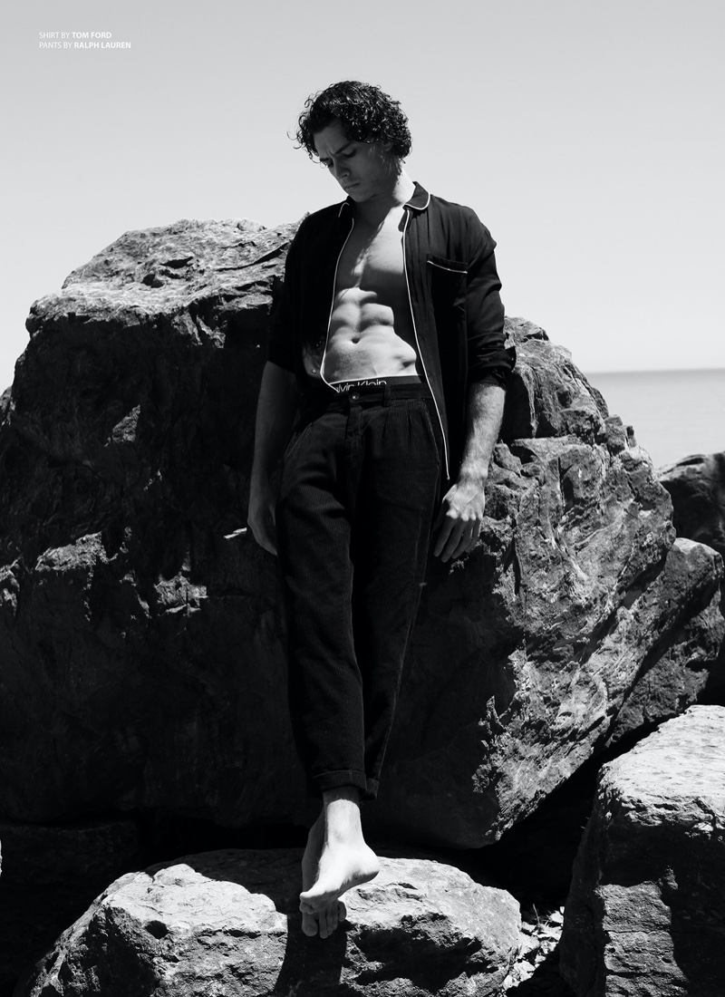 Luke wears shirt Tom Ford and pants Ralph Lauren. » Luke Murch is 'Rock Steady' Luke wears shirt Tom Ford and pants Ralph Lauren.