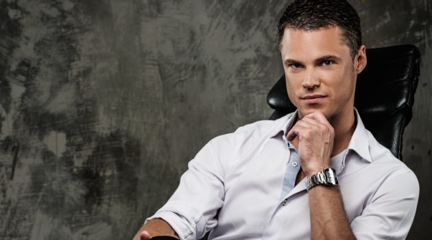 5 Signs of the Best Work Shirts Male Model Button Up Shirt White Sitting Chair