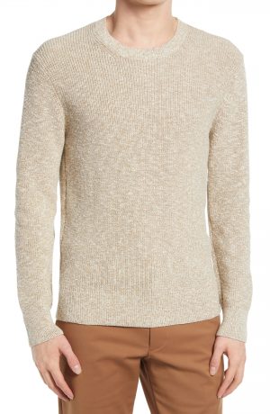 Men's Club Monaco Feel Good Crewneck Sweater, Size Medium - Beige Men's Club Monaco Feel Good Crewneck Sweater, Size Medium - Beige