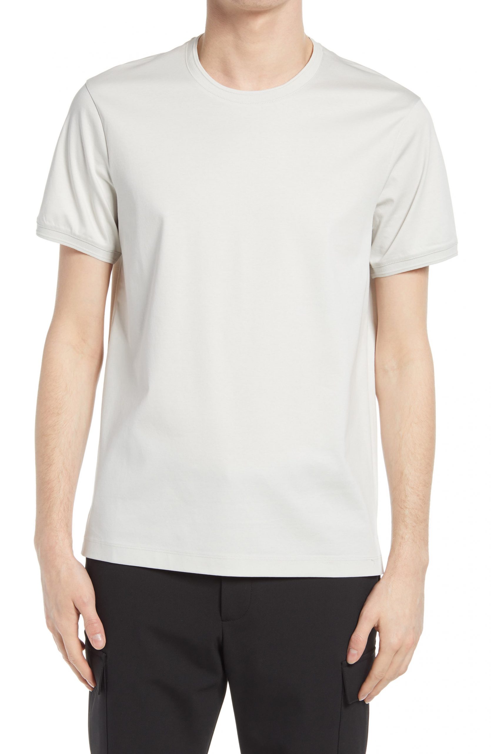 Menâs Club Monaco Refined Solid T-Shirt, Size Medium - Grey | The Fashionisto