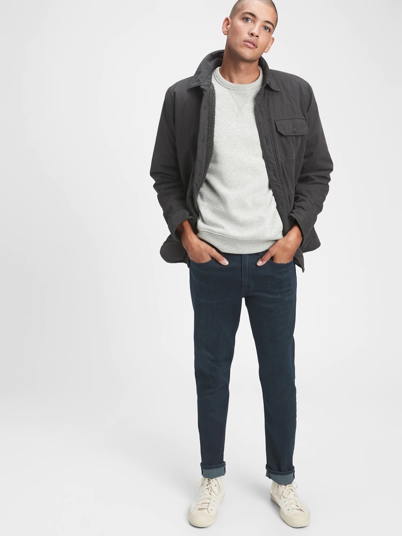 Mens Gap Soft Wear Slim Jeans with Washwell