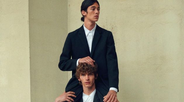Erik, Matthias & Omar Inspire in Mytheresa Pre-Fall Campaign Models Erik Van Gils and Matthias El Koulali suit up for Mytheresa's pre-fall 2021 men's campaign.