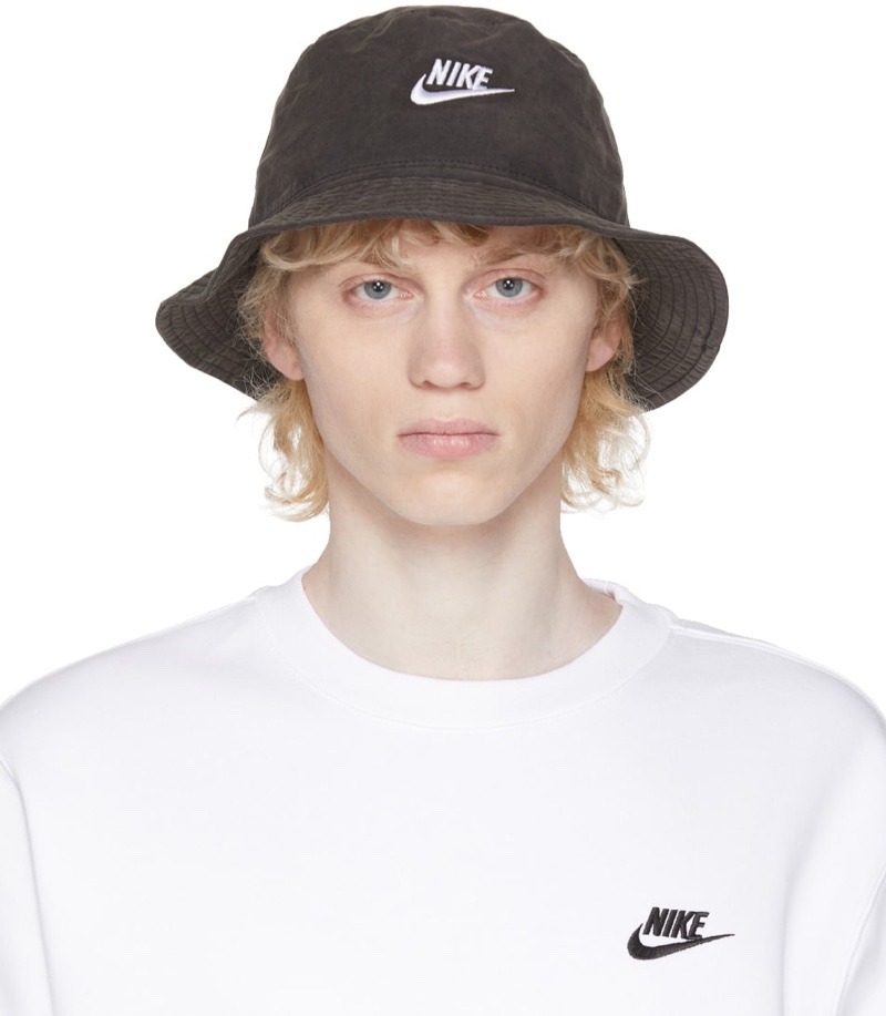 NIKE Black Washed Bucket Hat