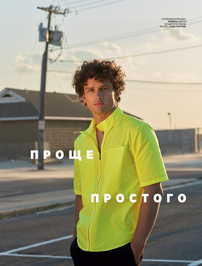 » Simon Nessman Charms in Bright Summer Fashions for GQ Russia Simon Nessman 2021 GQ Russia Fashion Editorial 003
