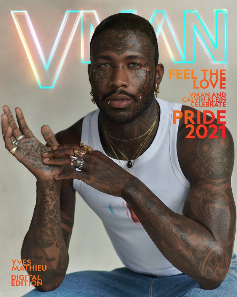 Yves Mathieu covers VMAN's Pride 2021 issue.