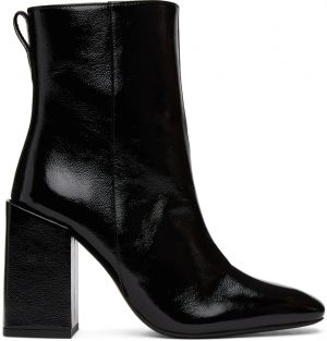 AMI Alexandre Mattiussi Black Heeled Ankle Boots AMI Alexandre Mattiussi Black Heeled Ankle Boots