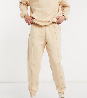 ASOS DESIGN Tall oversized sweatpants with pin tuck detail in beige-Neutral ASOS DESIGN Tall oversized sweatpants with pin tuck detail in beige-Neutral