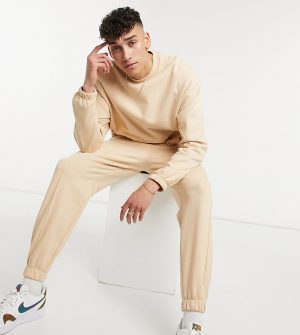 ASOS DESIGN Tall oversized sweatshirt in beige-Neutral ASOS DESIGN Tall oversized sweatshirt in beige-Neutral